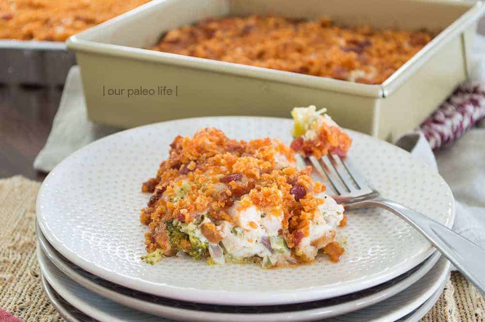 Cheesy Chicken Broccoli Casserole {keto}