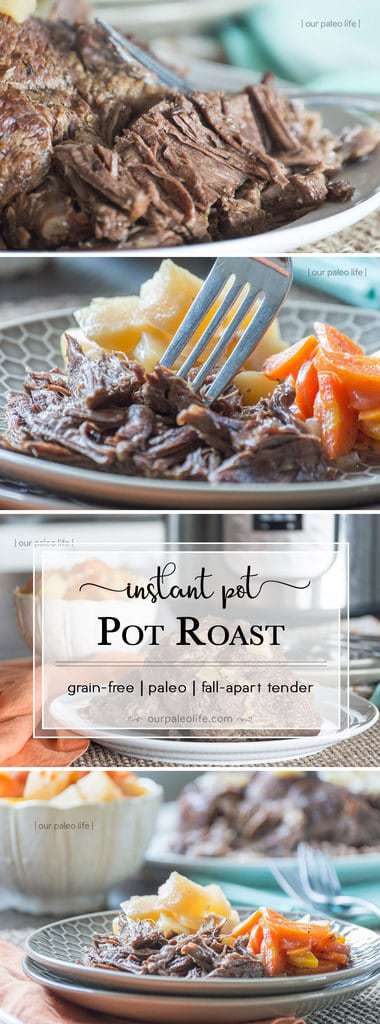 This pot roast cooks up fast and tender in the Instant Pot, making for a perfect quick & easy family dinner any time.