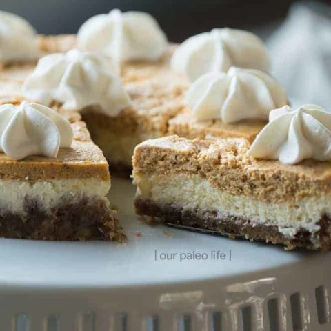 Keto Pumpkin Layer Cheesecake {primal; low-carb}