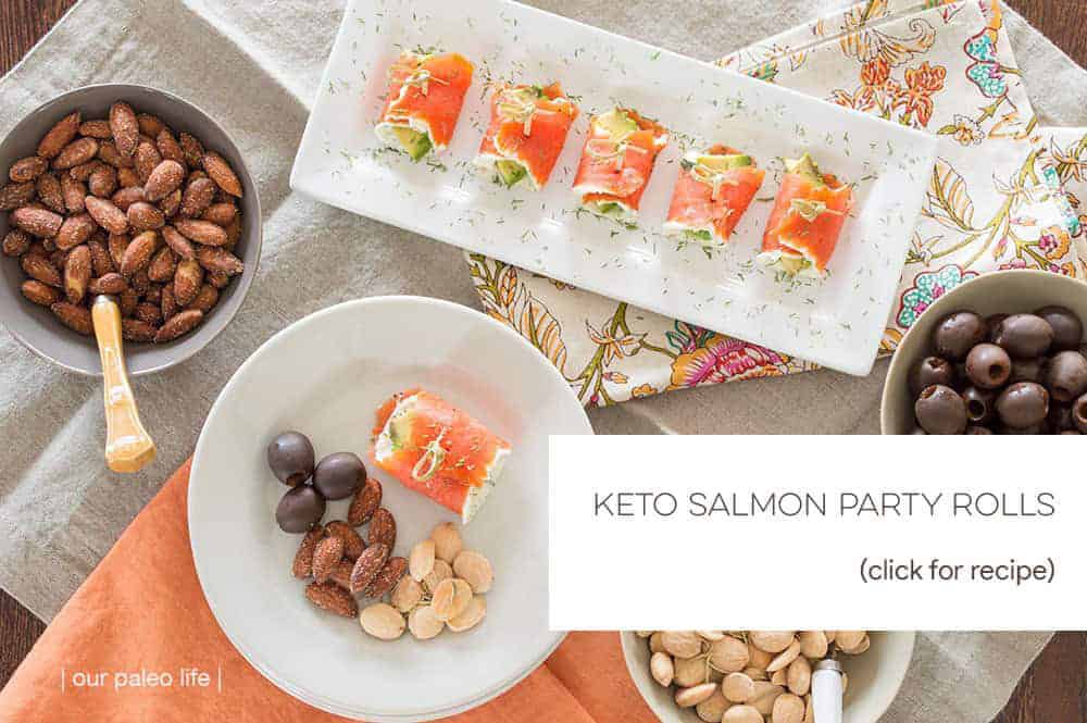 Keto Salmon Party Rolls