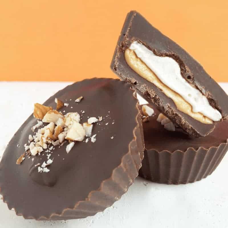 Fluffernutter Chocolate Cups