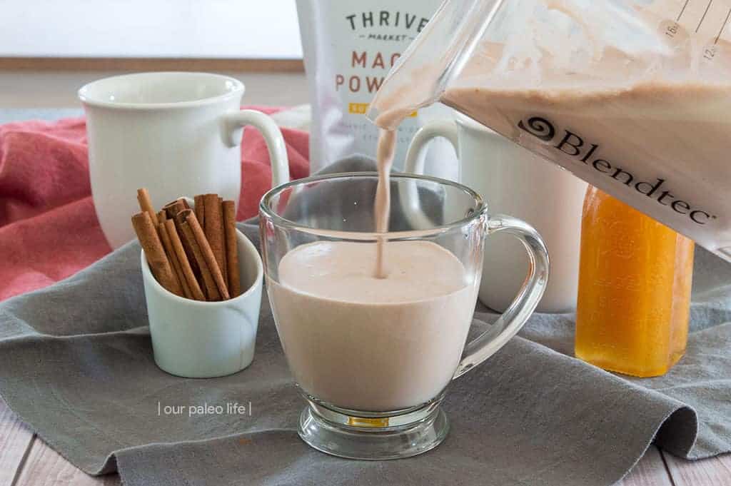Maca Cocoa Latte {low-carb; dairy-free option; coffee alternative}
