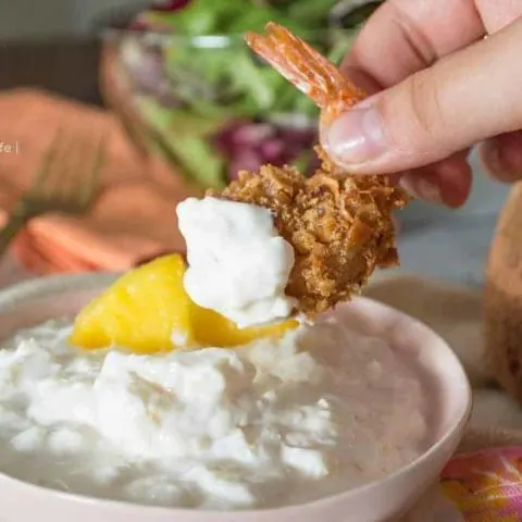 Low Carb Coconut Shrimp with Sweet Pineapple Sauce {keto; primal}