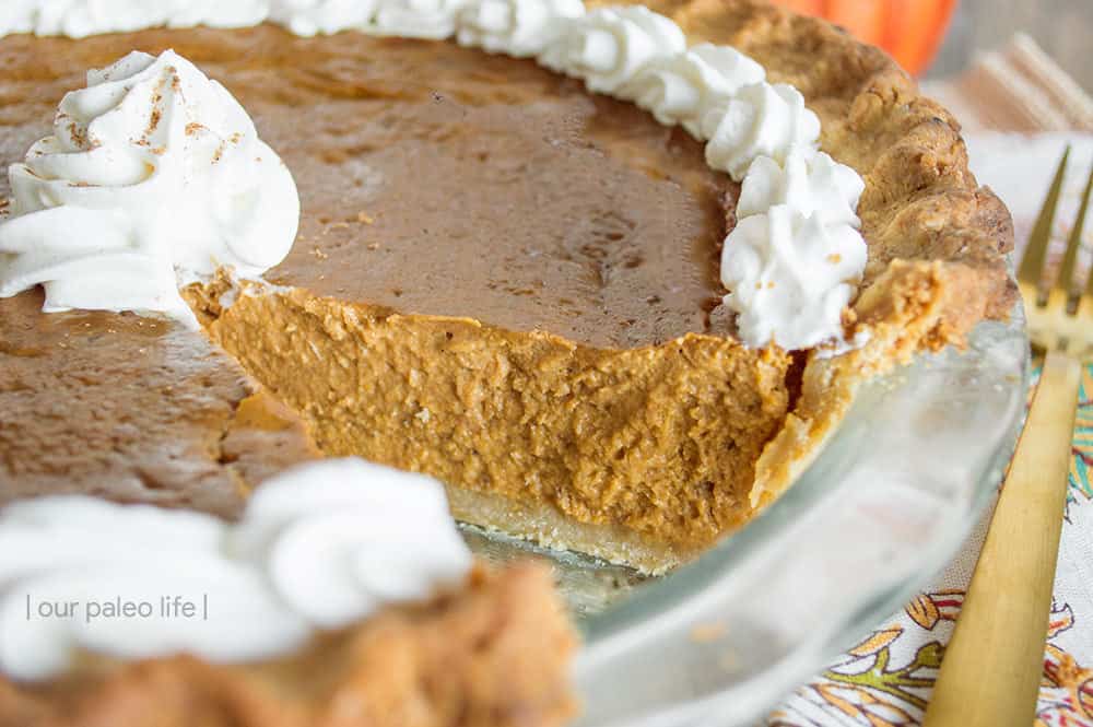 Paleo Pumpkin Pie {dairy-free; no refined sugars} by Our Paleo Life