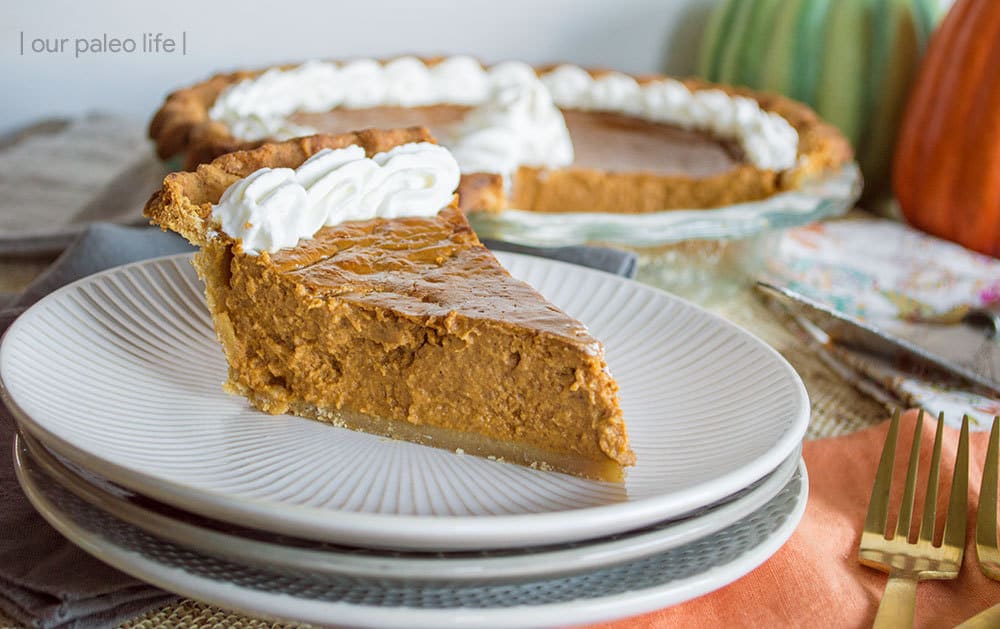 Paleo Pumpkin Pie {dairy-free; no refined sugars} by Our Paleo Life