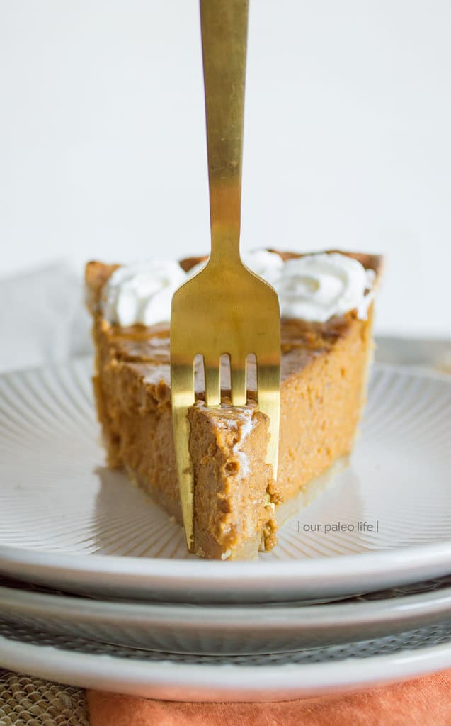 Paleo Pumpkin Pie {dairy-free; no refined sugars} by Our Paleo Life