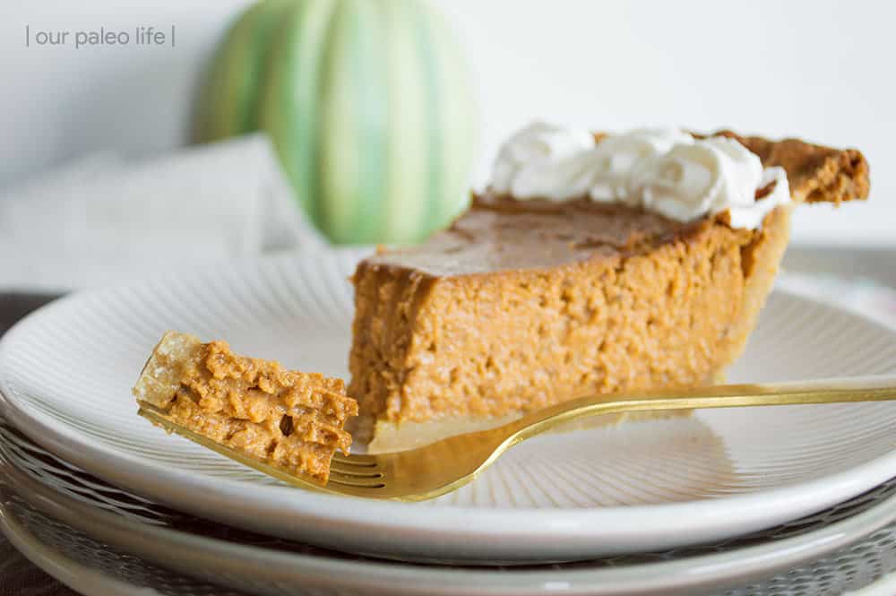 Paleo Pumpkin Pie {dairy-free; no refined sugars} by Our Paleo Life