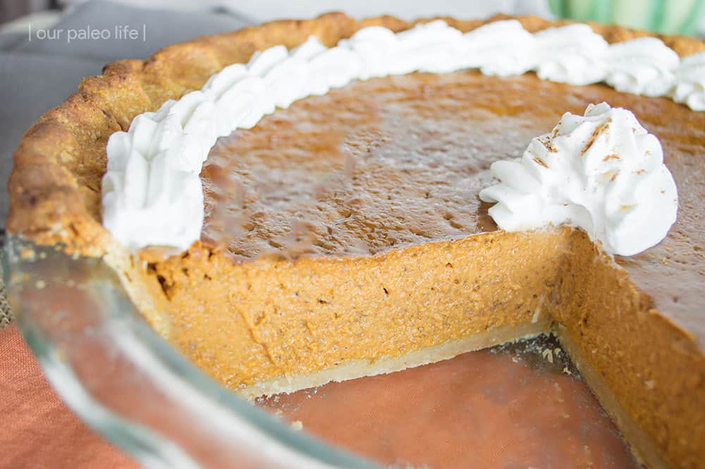 Paleo Pumpkin Pie {dairy-free; no refined sugars} by Our Paleo Life