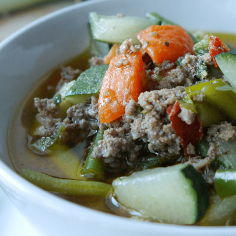 Our Paleo Life Instant Pot Hamburger Soup Banner