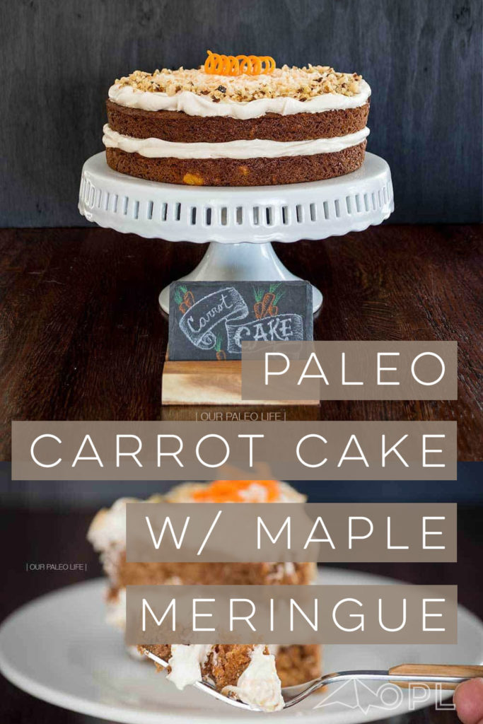 Carrot Cake w/ Maple Meringue Frosting {grain-free, dairy-free} – Paleo