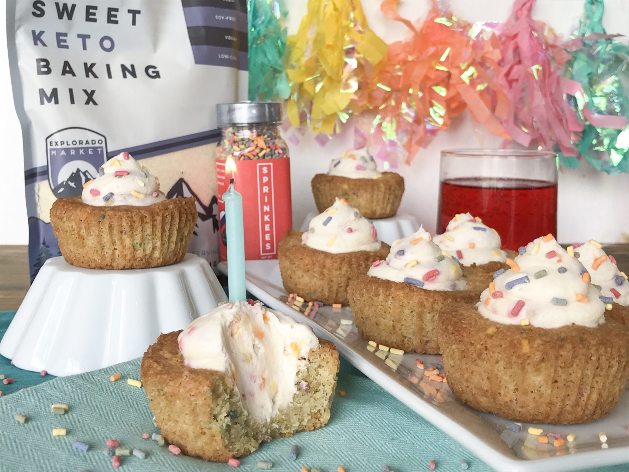Keto Funfetti Cookie Cups Gluten Free & LowCarb & Sugar Free Dessert