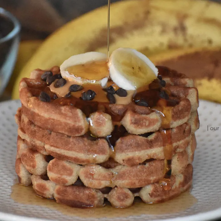 Paleo Banana Protein Waffles