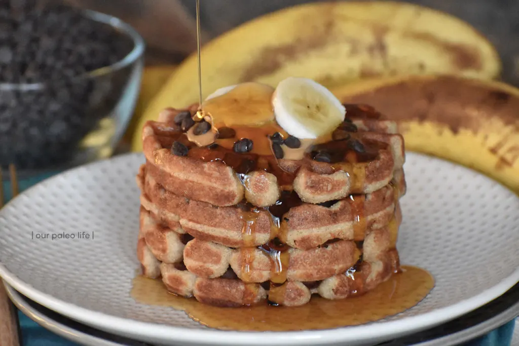 Paleo Banana Protein Waffles {grain-free}