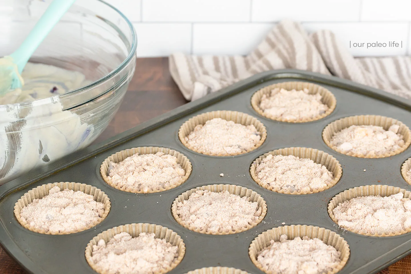 Paleo Blueberry Streusel Muffins