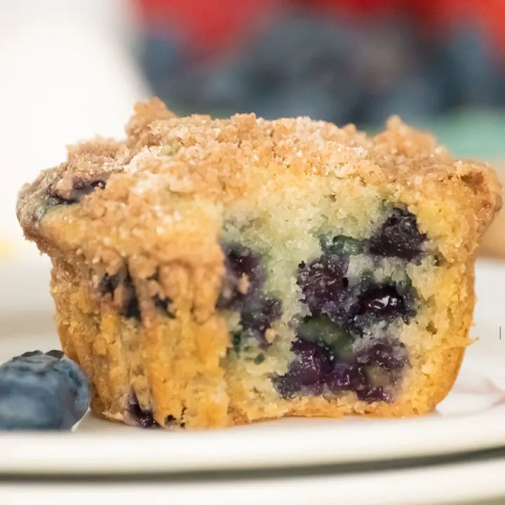 Paleo Blueberry Streusel Muffins {grain-free}