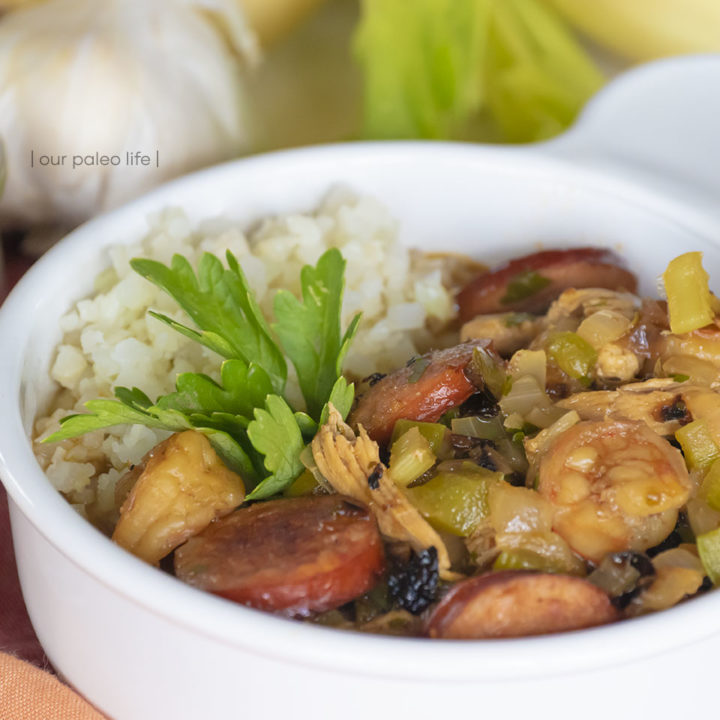 Keto Gumbo with Cauliflower Rice