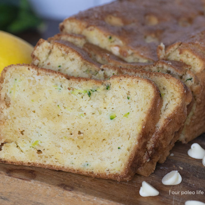 White Chocolate Lemon Zucchini Bread {keto}