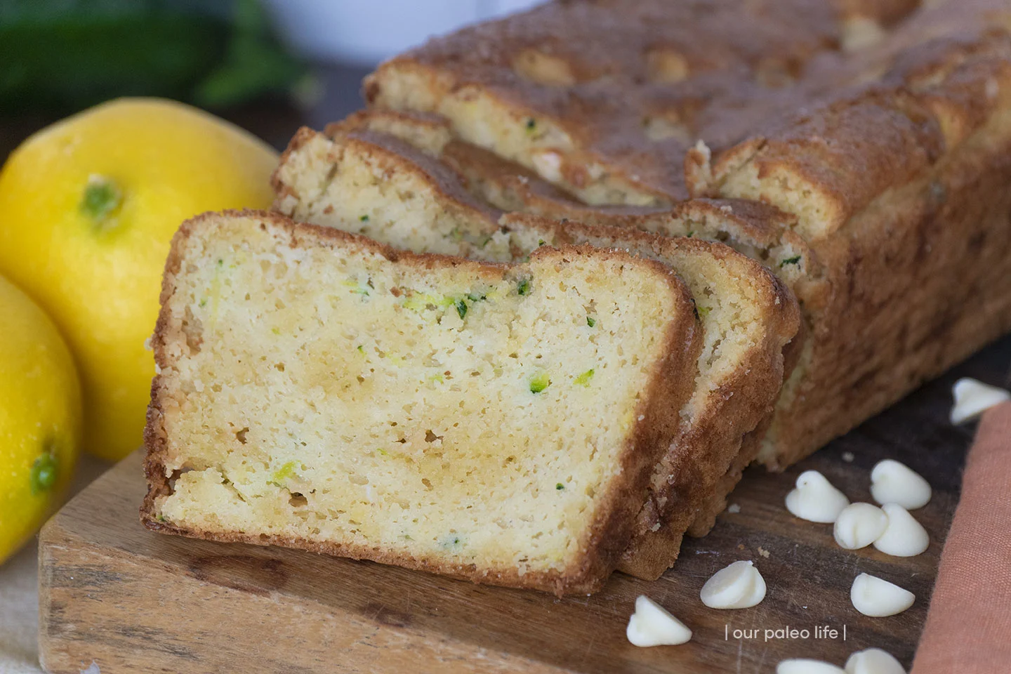 White Chocolate Lemon Zucchini Bread {keto}