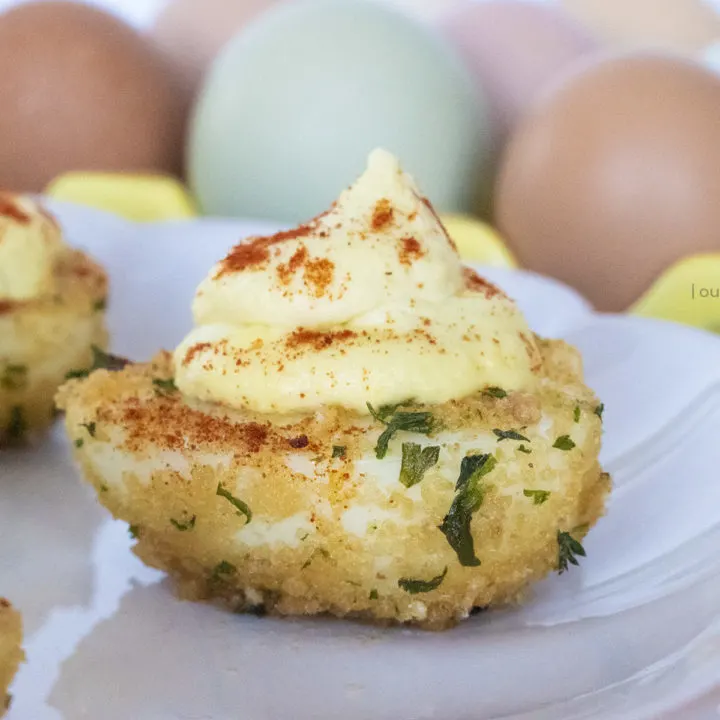 Keto Air-Fried Deviled Eggs