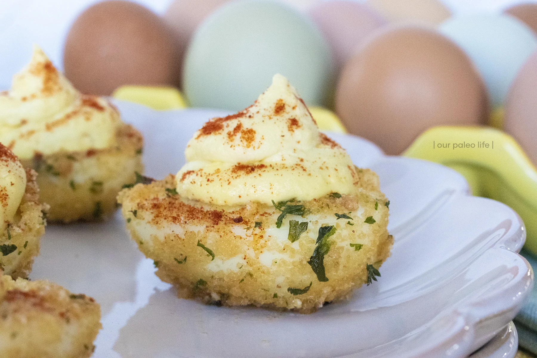 Keto Air-Fried Deviled Eggs