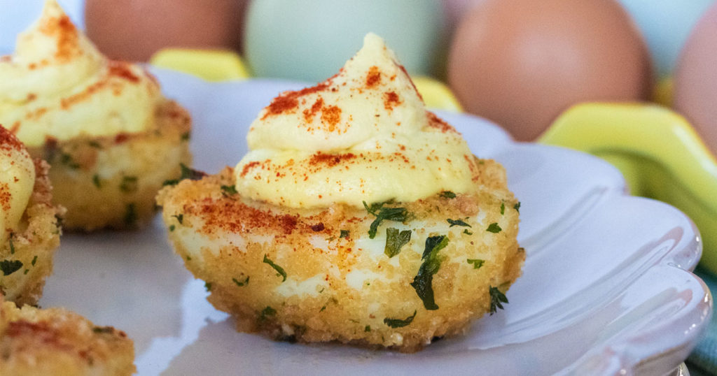 Keto Air-Fried Deviled Eggs