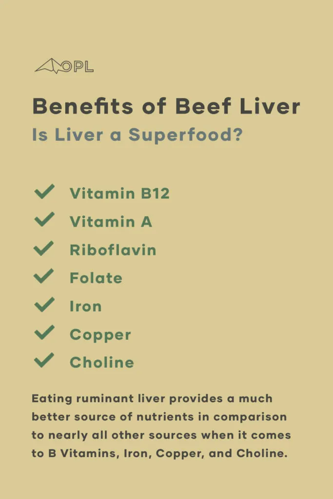 Beef Liver - A list of Nutrients