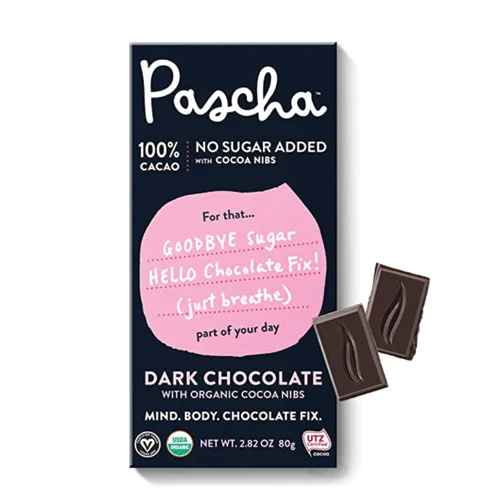 Pascha Organic Sugar Free Keto Dark Chocolate