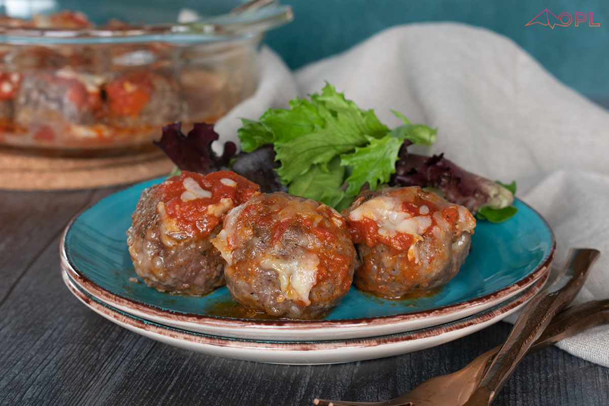 Cheese Stuffed Italian Meatballs (Keto) Diabetic Friendly Dinner Idea