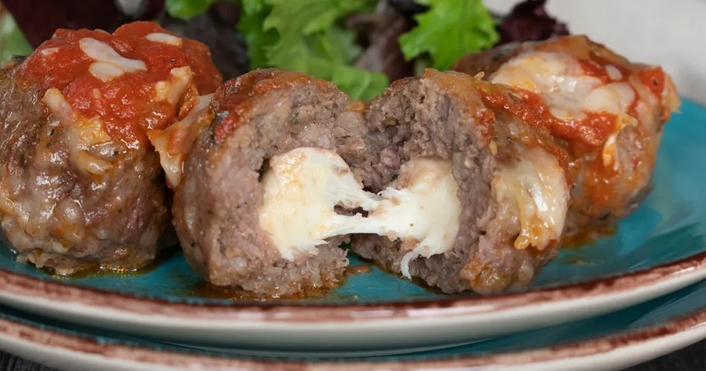 Cheese Stuffed Italian Meatballs