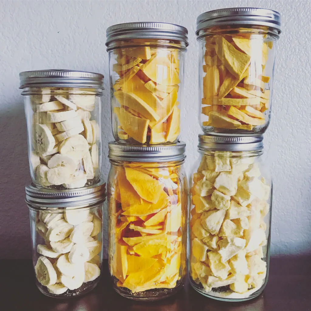 Freeze Dried Fruits in Jars