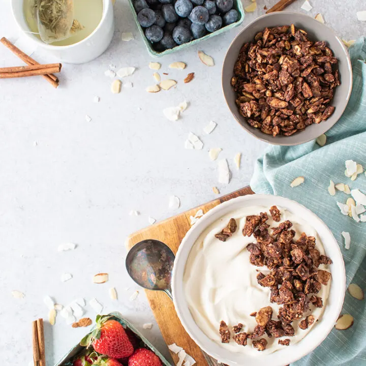 Keto Chocolate Cinnamon Granola