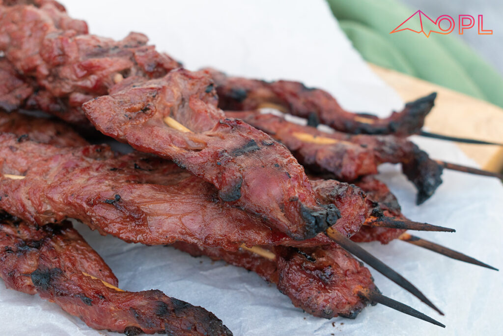 Smoked Skirt Steak Skewers