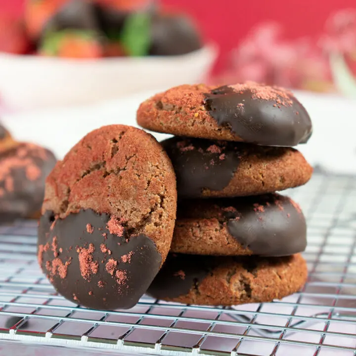 Gluten Free Chocolate Covered Strawberry Cookies