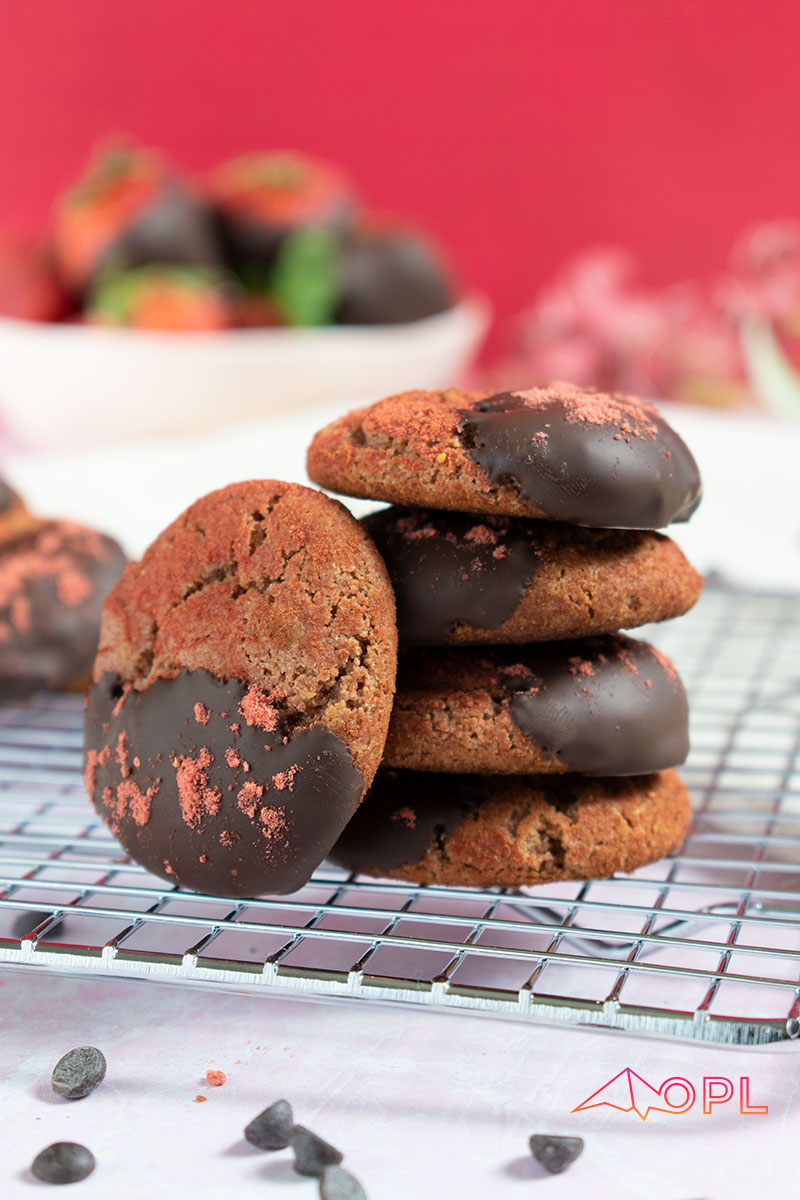 Gluten Free Chocolate Covered Strawberry Cookies