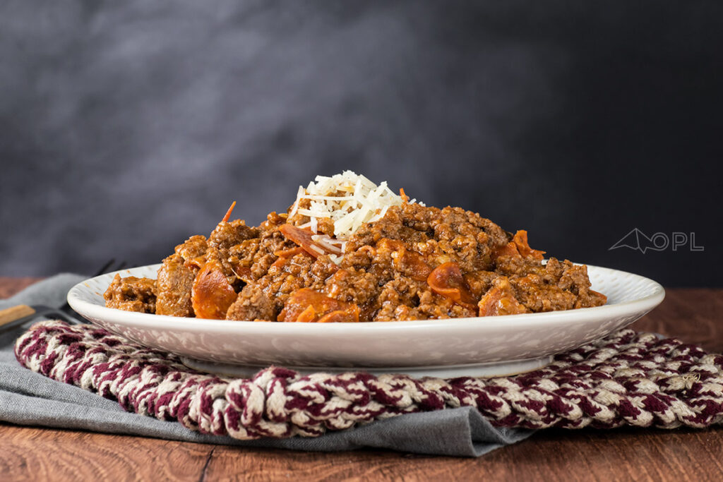 Beefy Marinara Bowl with Pepperoni 