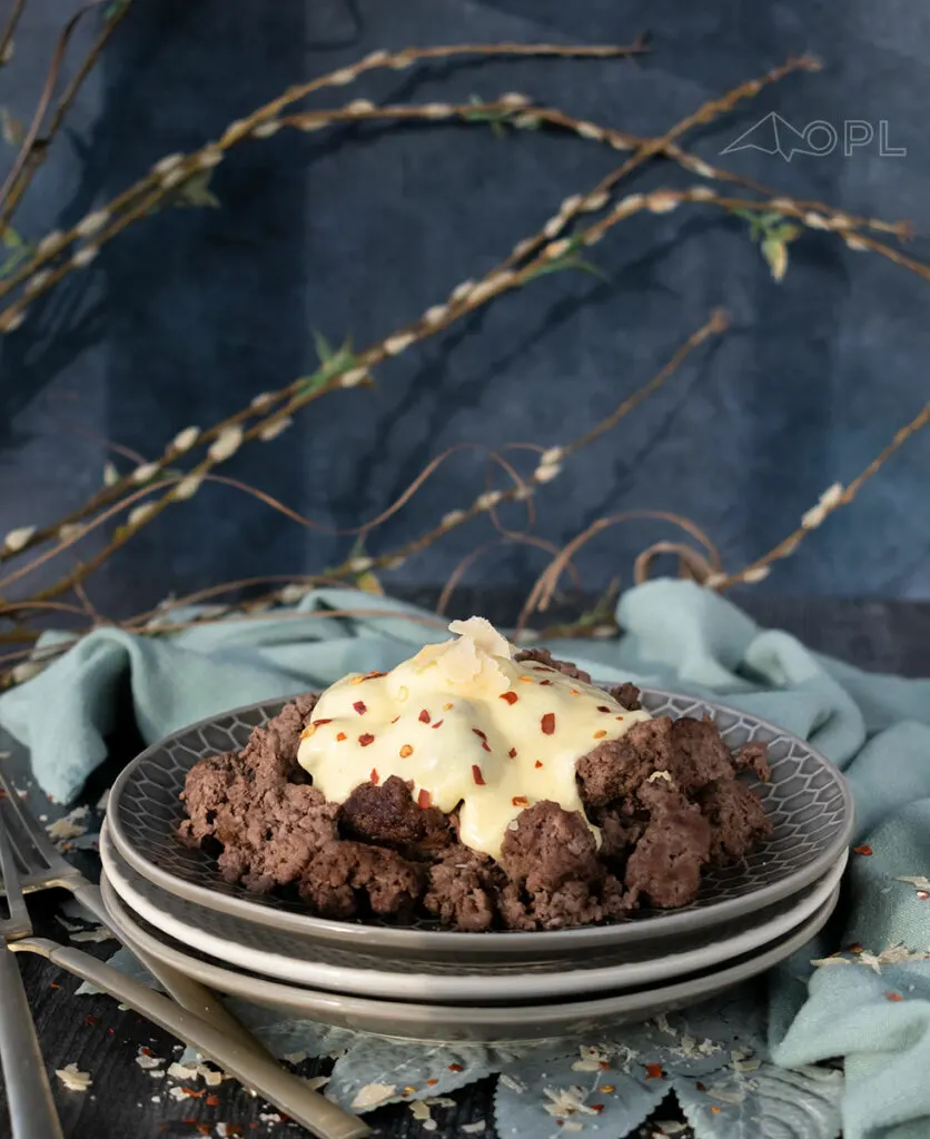 Keto Ground Beef Alfredo