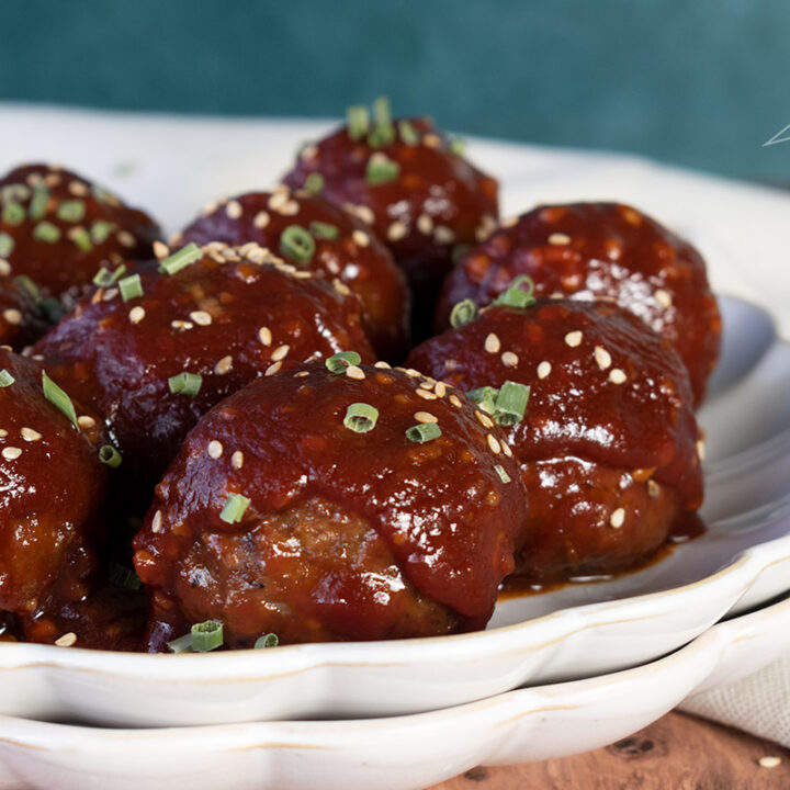 Paleo Garlic Honey Glazed Meatballs