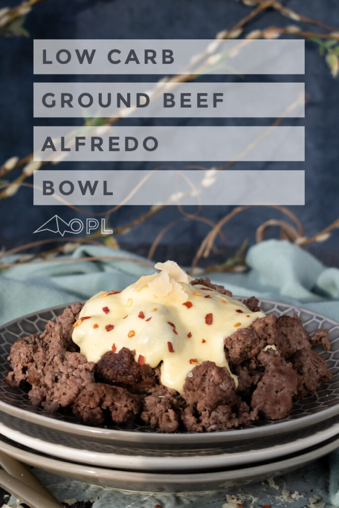Low Carb Ground Beef Alfredo Bowl