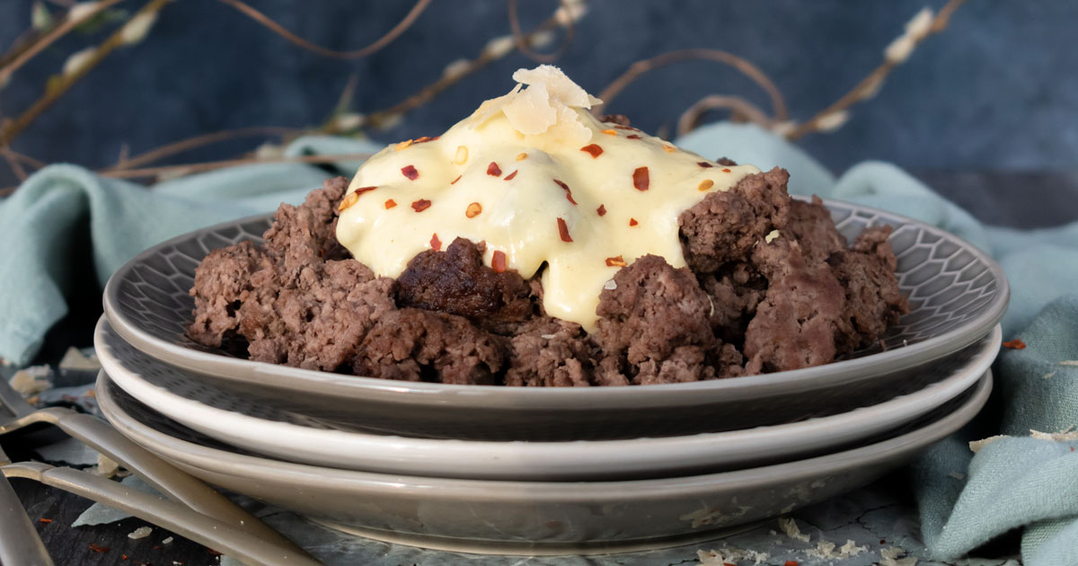 Ground Beef Alfredo (Keto Approved Recipe)