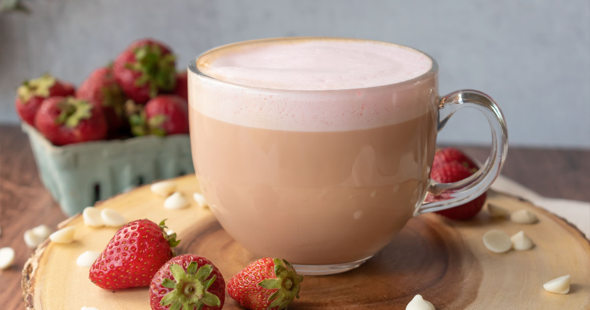 Strawberry White Chocolate Latte (Sugar Free) Keto Approved