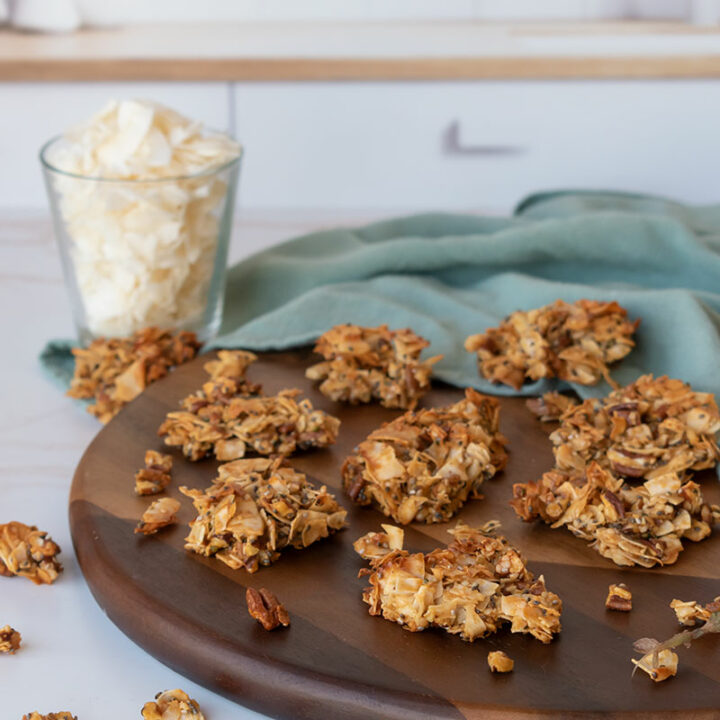 Keto Caramel Coconut Clusters