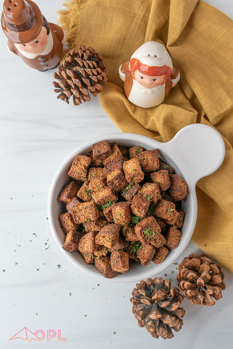 Savory Keto Croutons (Gluten Free, Keto, Paleo Approved)